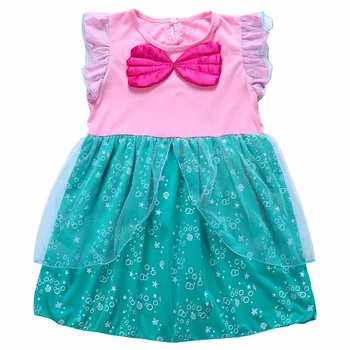 Bebek Kız Giysileri Çiçek Kız Elbise 2019 külkedisi Cosplay Kostüm küçük denizkızı Elbise Peri Prenses Mermaid Parti Elbise 12Y