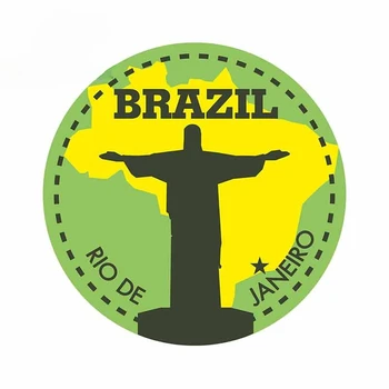 12cm X 12cm Brezilya Rio De Janeiro Mesih Heykeli Serin Araba Çıkartması Tampon Pencere vinil Araba Sticker Su Geçirmez Kamyon Sanat Tekne