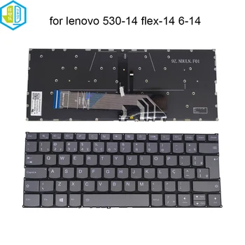 BR Brezilya Brezilya Arkadan Aydınlatmalı dizüstü klavyesi Lenovo yoga 530-14 İçin 14ARR 530-14IKB 530-15 C340-14IWL Flex 6 - 14IKB FLEX-14API