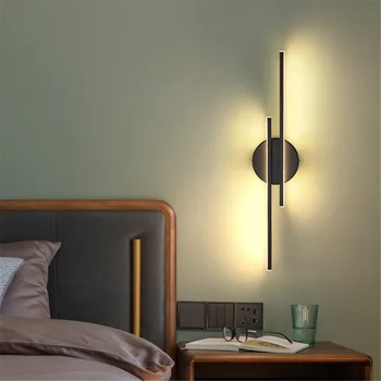 Modern basit LED duvar lambası şerit ışık 55 cm 14 W yatak odası başucu oturma koridor dekorasyon otel aydınlatma