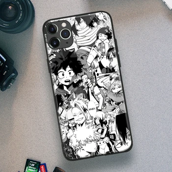 My Hero Academia Manga Anime Yumuşak TPU Cam Telefon Kılıfı için iPhone SE 6s 7 8 Artı X Xr Xs 11 12 Mini Pro Max Samsung