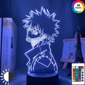 Akrilik 3d Lamba Anime Akademi Yatak odası Dekor için Işık Onu Rgb Renkli Gece Işık için Hediye Led 
