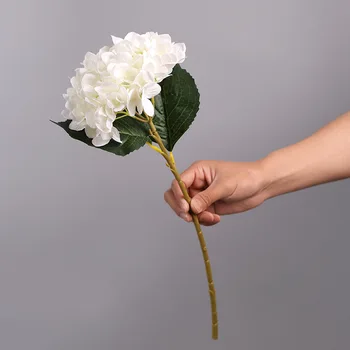 4 Adet Simülasyon İki yapraklı Ortanca ipek çiçek Düğün Buket için Yol Açar Çiçek Düzenleme Ev Dekorasyon Aksesuarları