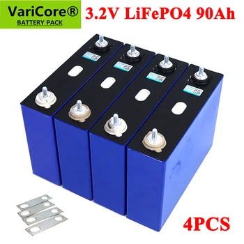 4 ADET VariCore 3.2 V 90Ah LiFePO4 pil için 12V piller Lityum demir phospha 90000mAh Güneş enerjisi Tekne piller Vergi Ücretsiz