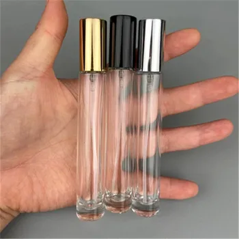 5 adet / grup 10ml Mini Parfüm Sprey Şişeleri Cam Kabuk Sprey Atomizer Taşınabilir Seyahat Parfüm depolama şişesi Noktaları Şişeleme Damla