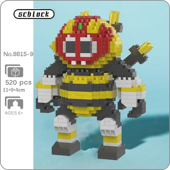 SC 8815-9 Anime B-Robo Örümcek Dedektif Canavar Böcek Robot Şekil Mini Elmas Blokları Tuğla Yapı Oyuncak Çocuklar için hiçbir Kutu