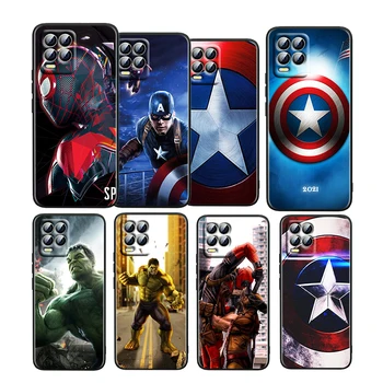 Marvel Avengers Estetik OPPO Realme İçin GT Neo Master Edition 9i 8 7 Pro C21 Narzo 30 5G Yumuşak Silikon Siyah telefon kılıfı Kapak