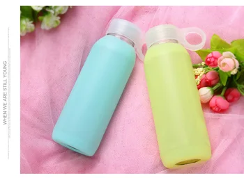 1 ADET 280ml Renkli su şişesi Açık taşınabilir bisiklet şişeleri su cam içecek şişeleri Taşınabilir Araba KD 1468