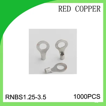 kırmızı bakır 1000 ADET RNBS1.25-3.5 soğuk basınçlı terminal konnektörü kablo pabucu