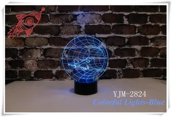 Tatil hediye 3D gece lambası ile 7 renk Değiştirilebilir Çocuk Odası Gece lambası Hava Uçak şekli