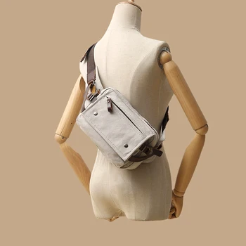Telefon Çantası Bel Çantası Erkekler Göğüs Çantası Erkekler için Şık Rahat erkek omuz çantası Vintage Tuval Crossbody Çanta postacı çantası Tote Çanta
