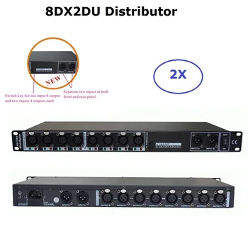 2XLot Fabrika Satış 8 Yollu DMX512 sinyal amplifikatörü sahne ışığı DMX512 Amplifikatör DMX Sinyal Dağıtıcı Sahne Aydınlatma Ekipmanları