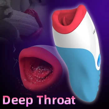 Leten 10 hızları ısıtma oral seks erkek mastürbasyon kupası Oral seks ınteraktif mastürbasyon seks makinesi ısıtma seks oyuncakları erkekler için