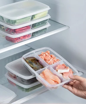 Buzdolabı Dondurulmuş Et Bölünmüş saklama kutusu Gıda Sınıfı Et Özel Bölme Taze Tutma Kutusu Kantitatif Gıda saklama kutusu