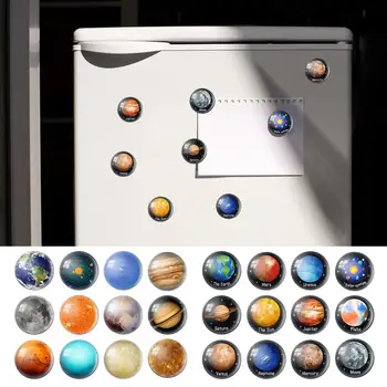 Gezegen Buzdolabı Mıknatısları Güneş Sistemi Yuvarlak Buzdolabı Manyetik Etiket 12 Takım Buzdolabı Çıkartmalar Mıknatıs Ev Ofis İçin