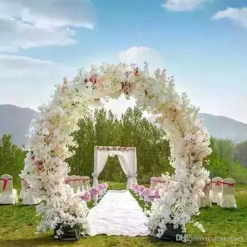 1 Metre Uzun Yapay Simülasyon Kiraz Çiçeği Çiçek Buketi Düğün Kemer Dekorasyon Çelenk Ev Dekor Malzemeleri
