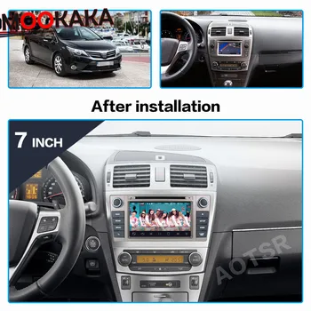 Android 10.0 Araba CD DVD Oynatıcı Toyota Avensis İçin T27 2009-2015 GPS Navigasyon Dahili DSP Radyo Multimedya 7 İnç Kafa Ünitesi