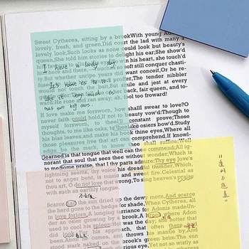 50 Sayfalık Renkli Yapışkan Not Defteri Marker Memo Sticker Su Geçirmez Kitap Not Defteri Yapılacaklar Listesi 7.5 * 7.5 cm Öğrenci Ofis Kırtasiye