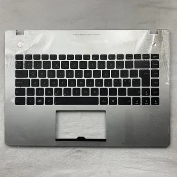 Iskandinav Palmrest Kapak Laptop Klavye İçin ASUS N46V N46VZ N46VM N46 N46EI Gümüş Kapak ND Düzeni