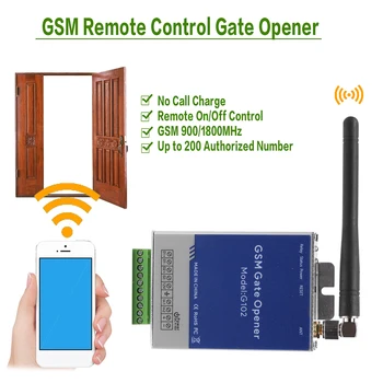 G102 GSM Kapısı Açıcı Röle Anahtarı Kablosuz uzaktan kumandalı kapı Erişim Cep Telefonu Uzaktan WiFi Denetleyicisi için Akıllı Ev Garaj