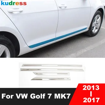 Volkswagen vw Golf 7 için MK7 2013-2016 2017 Paslanmaz Araba Yan Kapı Vücut Kalıp Trim Kapı Hattı Paneli Streamer Şerit Aksesuarları