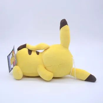 Pokémon Japon karikatür s versiyonu kawaii yalan duruş uyku Pikachu peluş oyuncak bebek çocuk oyuncakları tatil doğum günü hediyesi