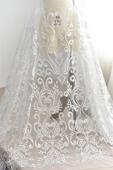 Yeni Fransız Nakış Dantel Kumaş Sınır Çiçek düğün elbisesi DIY Dikiş Aksesuarları VL121260