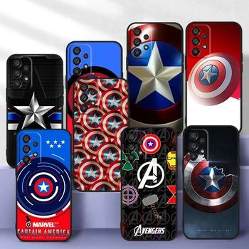 Kahramanlar Marvel Serin Kalkanı Samsung Galaxy A73 A52S A72 A71 A52 A51 A22 A12 A32 A21S 4G 5G Silikon Yumuşak Siyah telefon kılıfı