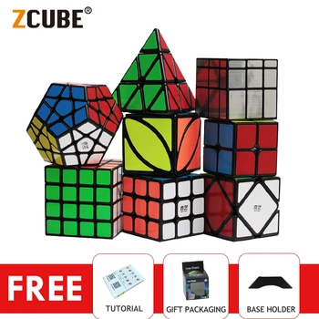 ZCube Sihirli Küp Paketi 8 adet Paket Seti Oyuncaklar Qiyi XMD 2x2x2 3x3x3 4x4x4 Ayna Profesyonel Cubo Magico Ambalaj Seti