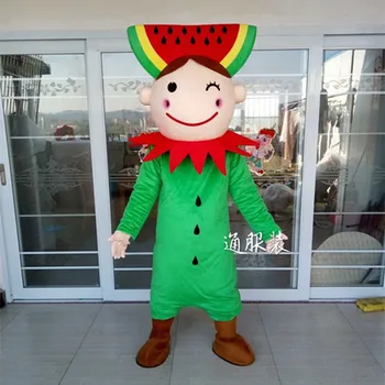 Yüksek Kaliteli EVA Malzeme Tatlı Kavun Maskot Kostüm Meyve Karikatür Karpuz Giyim Cadılar Bayramı Doğum Günü Partisi Cosplay Takım Elbise