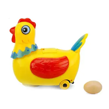 Döşeme yumurta tavuk pil kumandalı oyuncaklar şekil eylem oyuncaklar yanıp sönen ışıklar ile elektrikli evrensel müzikal oyuncaklar