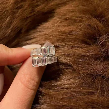 Sevimli Bling Zirkon Taş 925 Gümüş Ayarlanabilir Yılan Yüzük Kadınlar için Düğün Nişan moda takı 2022 Yeni Trend