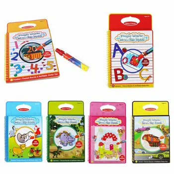 6 Renk Sihirli Su çizim kitabı Boyama Kitabı Doodle Sihirli Kalem ile Boyama Kurulu Juguetes Çocuklar İçin Eğitim Çizim Oyuncak