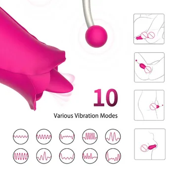 Çok frekanslı emme vibratör Uzaktan Kumanda Klitoris Stimülatörü dil Titreşim G Noktası Masajı Yetişkin Seks çiftler için oyuncaklar