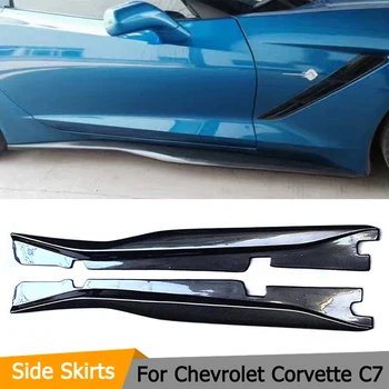 Karbon Fiber Yan Etekler Vücut Kiti İçin Chevrolet Corvette C7 2013-2018 Araba Kapı ÖN TAMPON Etekler Önlükleri Vücut Kitleri