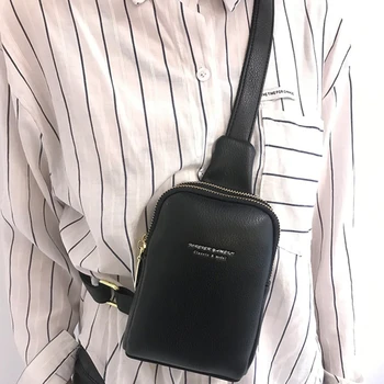 Yeni Kadın Göğüs paket çantası Hip Hop Muz bel çantası Mini Yüksek Kaliteli Crossbody Çanta Kadın PU Deri Bel Çantaları Çanta Cep