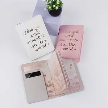 Yeni Çift Pasaport Kapağı Sıcak Damgalama Kadın Erkek Seyahat Düğün Pasaport Kapağı Tutucu kartlıklı cüzdan Deri Kart Kılıfı Kılıfı