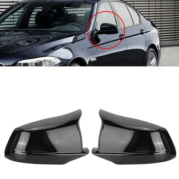 2 adet Yan Ayna Ters Konut Kapak Kasa Parlak Siyah BMW 5 Serisi F10/F11/F18 2011 2012 2013 dikiz aynası Kapağı