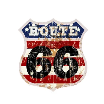 Sıcak Araba Sticker Motosiklet Çıkartma Tampon Yansıtıcı E46 Off Road için Route 66 Oto Araç Assessoires 15*15cm