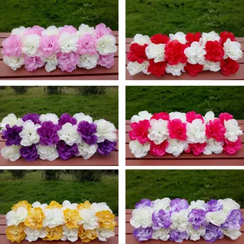 Yapay İpek Çiçekler Düğün Kemer Dekorasyon Çiçek Sıra Festivali Masa Ve Yol Alıntı Düzeni Düzenleme 10 adetgrup