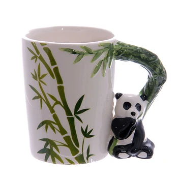 3D Hayvan Kahve Kupa Yaratıcı Seramik Fincan Komik Kupalar Panda Kurbağa Zürafa Sevimli Bardak Çocuk Doğum Günü Hediyesi
