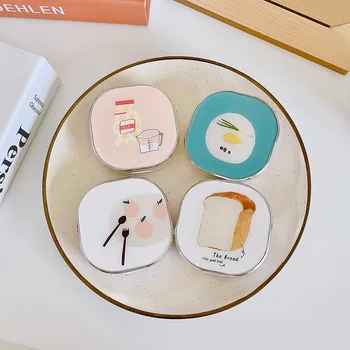 Ins Gıda kontakt lens Çantası Ayna İle renkli kontakt lensler Konteyner Taşınabilir Seyahat Seti Hediye Kız İçin