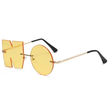 2022 Yeni TrendsNew moda güneş gözlükleri Çerçevesiz Gözlük Kişilik Düzensiz Koruma Komik Gözlük Gözlük