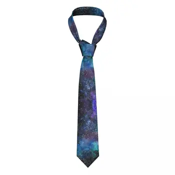 Galaxy Derin Uzay Unisex Kravat İpek Polyester 8 cm Klasik Boyun Kravat Erkek Gömlek Aksesuarları Kravat Parti