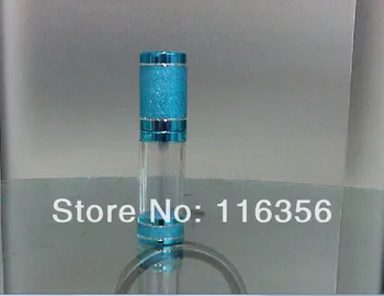 kozmetik Ambalaj için kullanılan havasız pompalı 30ml açık mavi havasız plastik losyon şişesi