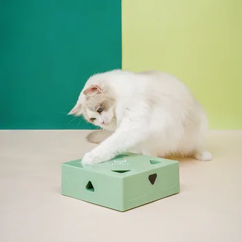 Kedi Avı Oyuncak Elektrikli Kedi Oyuncak Kare Sihirli Kutu Akıllı Alay Kedi Sopa Çılgın Oyun İnteraktif Kedi Tüy Oyuncak Kedi Alıcı Fare