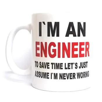 Mizah Klasik ben Bir Mühendis Kahve Kupa çay bardağı Komik Asla Yanlış Mühendislik Kupalar Bardak İş Arkadaşı için Doğum Günü Noel Hediyesi Seramik