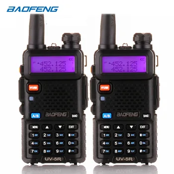 BaoFeng Walkie Talkie UV-5R 2 adet / grup Iki Yönlü Telsiz Baofeng Uv5r 5 W Vhf Uhf Radyo Amatör Verici Uzun Menzilli Radyo Comunicador