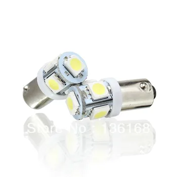 LED araç göstergeleri ışık iç ampüller kama lambası BA9S 5SMD 5050