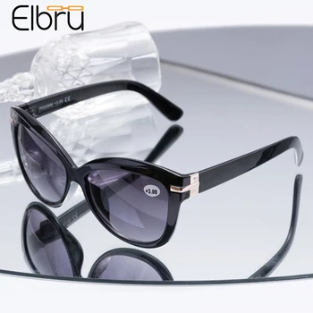 Elbru Bifokal Güneş Gözlüğü Kedi Gözü okuma gözlüğü Erkekler Kadınlar Güneş Şemsiyeleri Moda Yaşlı Presbiyopik Gözlük Diopters + 1.0 + 3.0